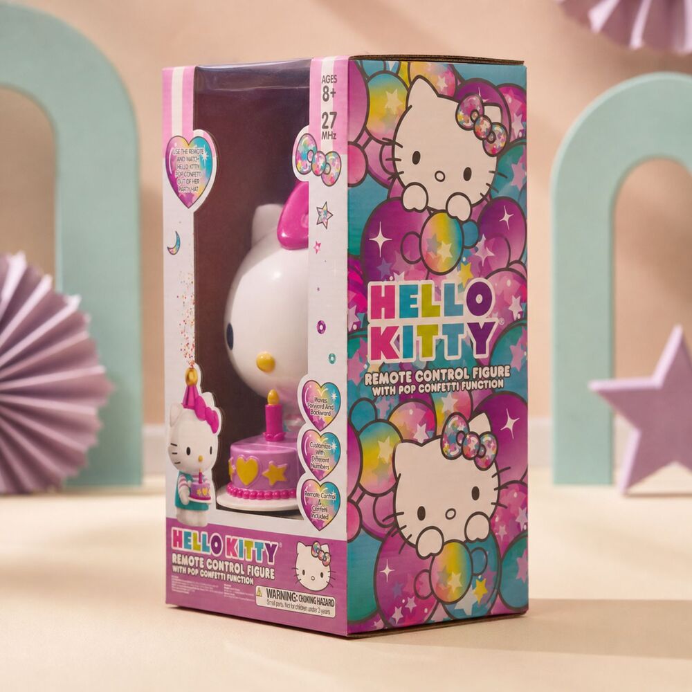 Hello Kitty Remote Control Figure with Pop Confetti Function – New - Picture 4 of 5